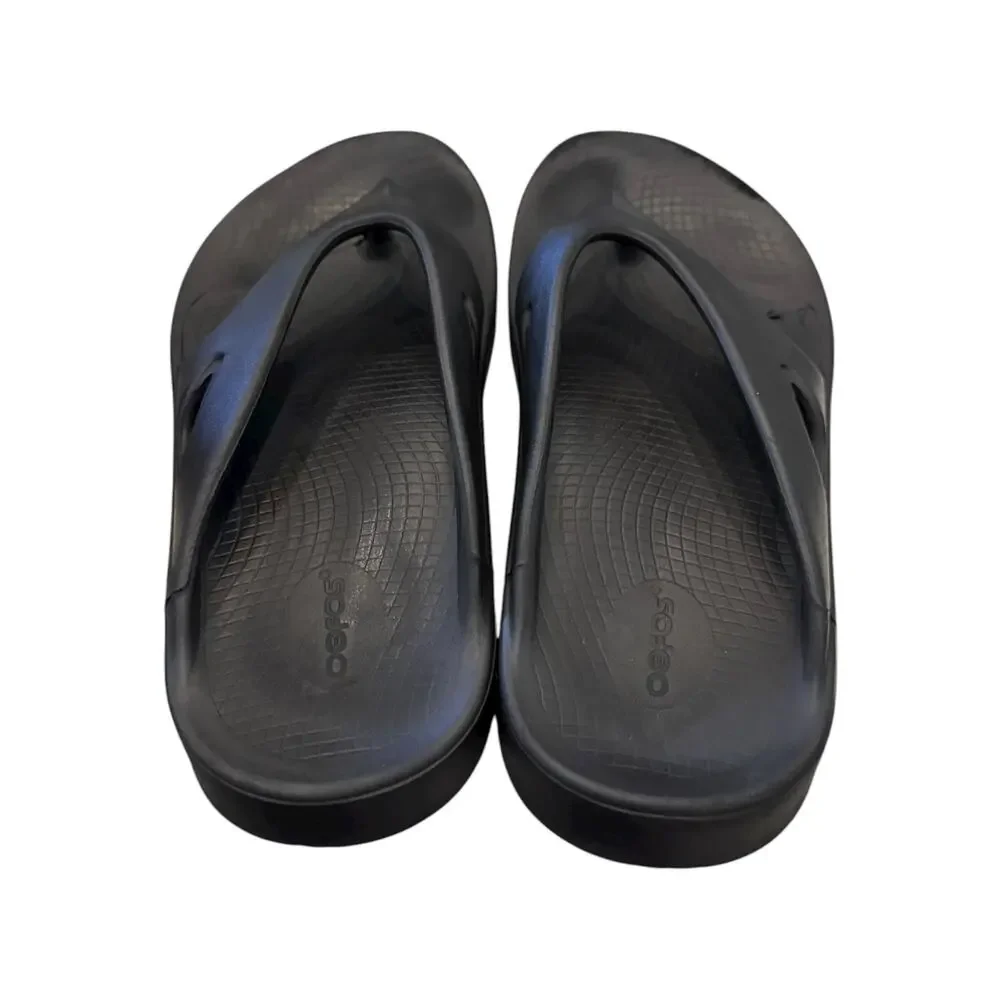 OOFOS OOriginal Sport Black Recovery Thong Sandals Men’s US 13